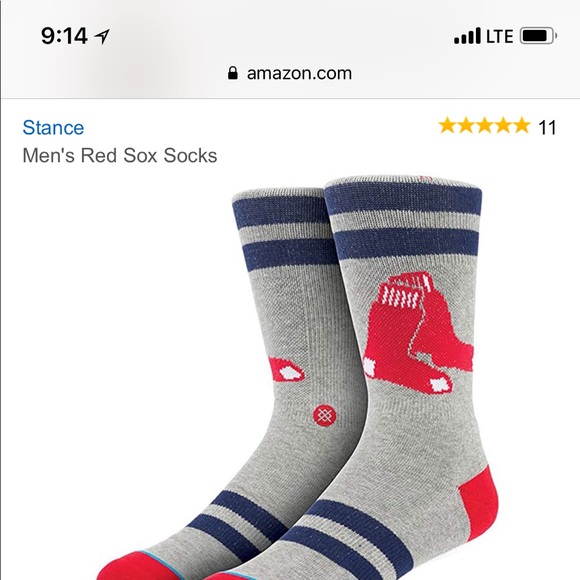 Stance Boston red socks sz 6-8.5 - Picture 1 of 7